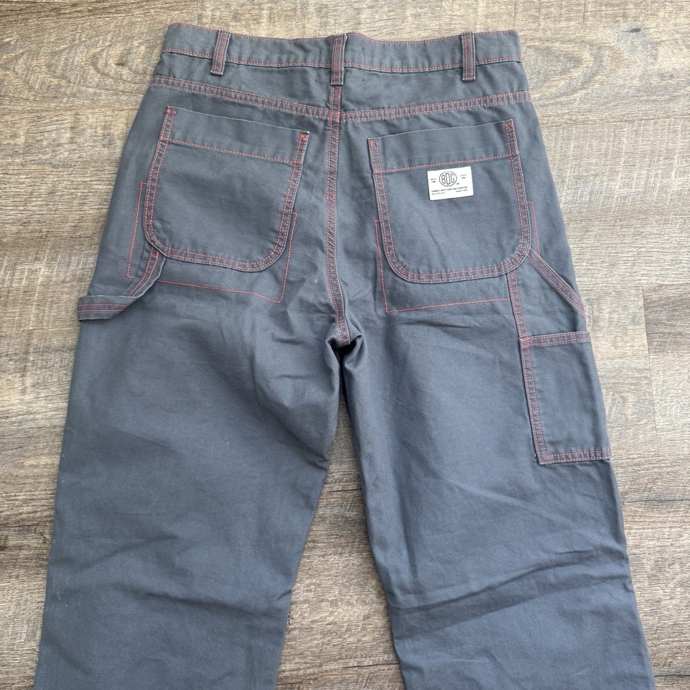 BDG Urban Outfitters Gray Red Stitch Straight Carpenter Pants Cotton 28 - Picture 8 of 12